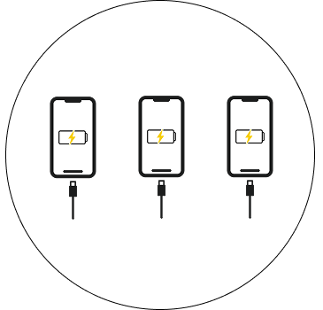 スマホ充電イラスト